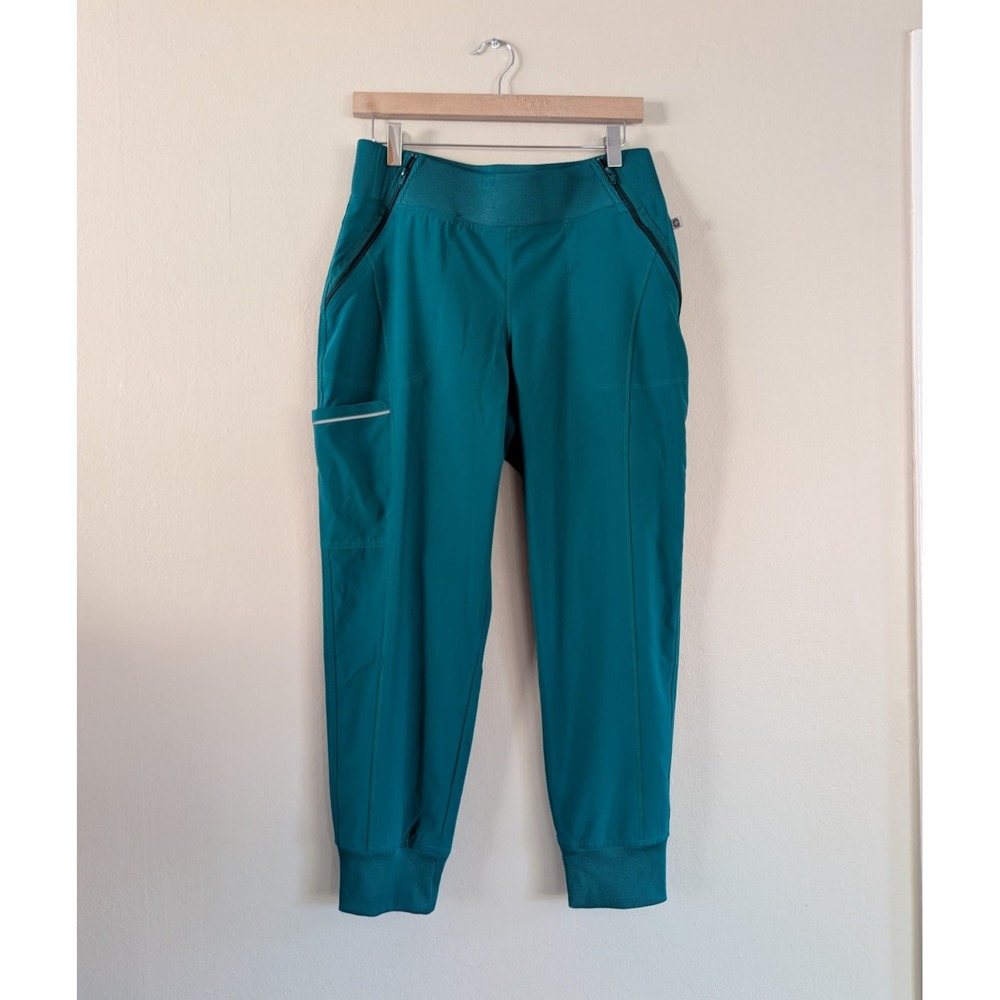 Cherokee‎ Petite M Vibrant Green Scrub Jogger Pants Elastic Healthcare Medical